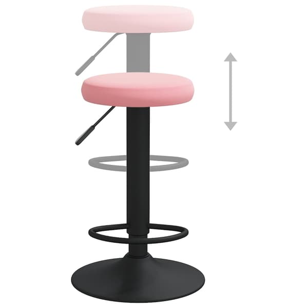 vidaXL Barstolar, set om 2, rosa, klädda i sammet