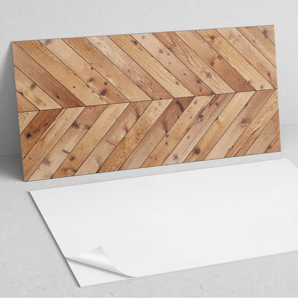 Tryckt vinylpanel, monteringsklar, 100x50 cm diagonalpanelmönster