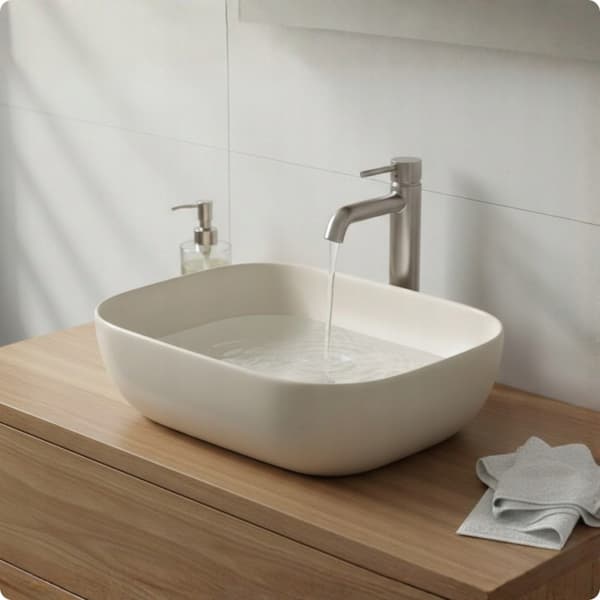LUSSO BORDVASKE 45,5X32,5 CM OVAL BEIGE MAT
