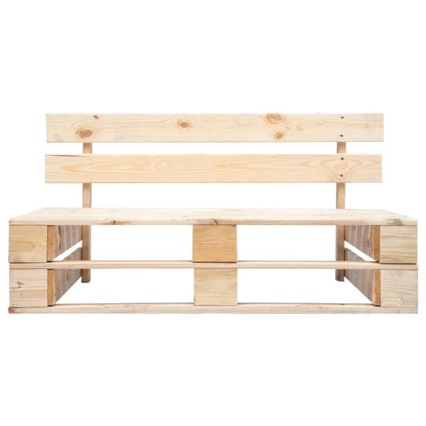 vidaXL Pallträdgårdssoffa med sanddynor, furu