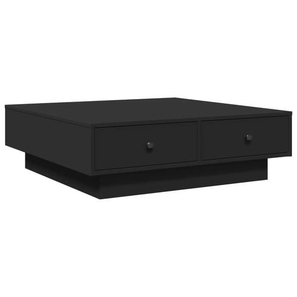 vidaXL sofabord, sort, 90x90x28 cm, spånplade