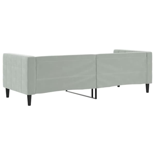 vidaXL Bäddsoffa ljusgrå 80x200 cm klädd i sammet