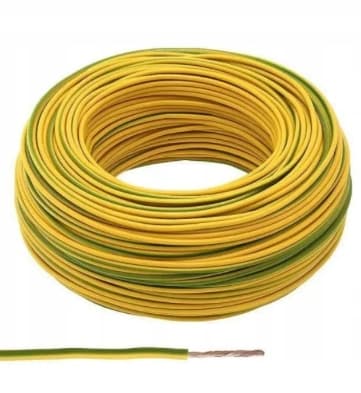 Kabel LGY 1x4 gulgrøn 100m
