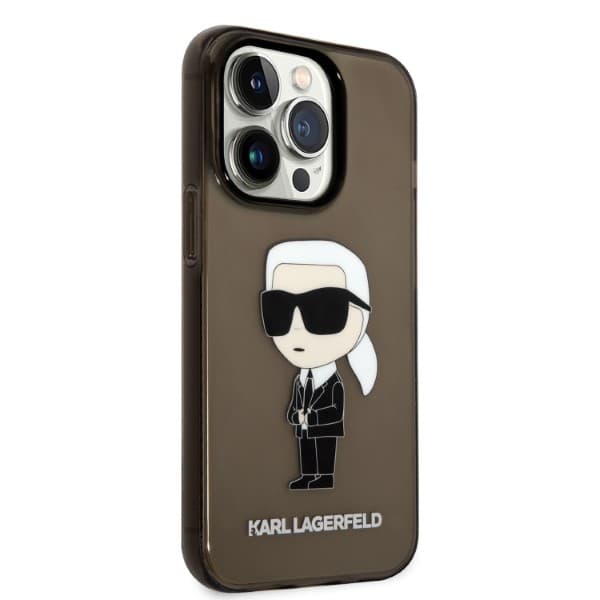 Karl Lagerfeld Ikonik Karl Lagerfeld-etui til iPhone 14 Pro, sort