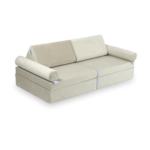 Montessori Comfort sammet ecru mini leksoffa