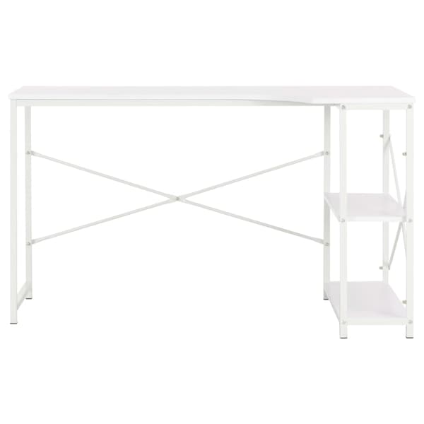 vidaXL computerbord, hvid, 120 x 72 x 70 cm