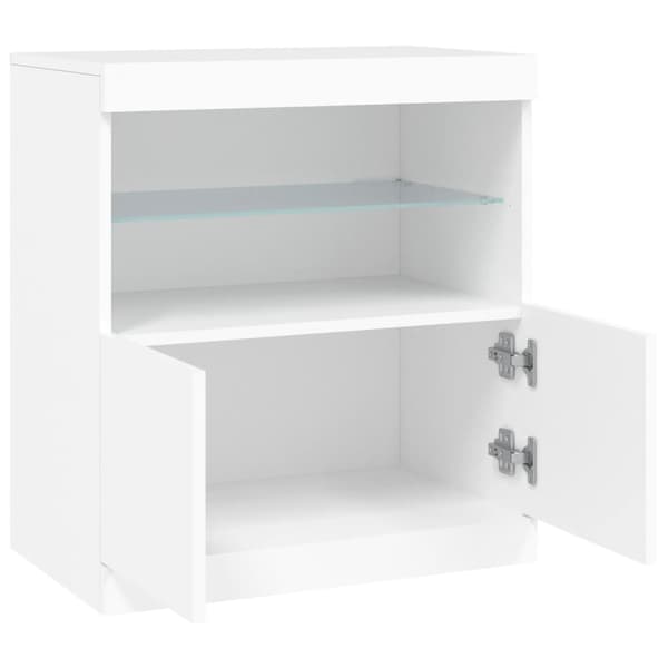 vidaXL LED-lysskab hvid 60x37x67 cm