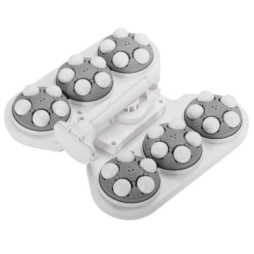 500W foldbar fodspa med varmefunktion, 6 massageruller og timer.