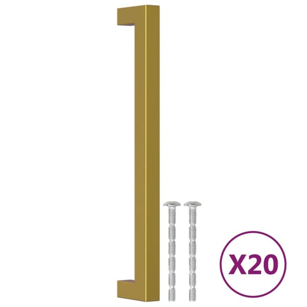 vidaXL skabsgreb, 20 stk., guld, 192 mm, rustfrit stål