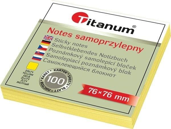 Itseliimautuva muistivihko 76x76mm 100k keltainen