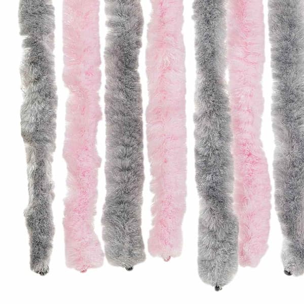 vidaXL insektnet sølvrosa 56x185 cm chenille
