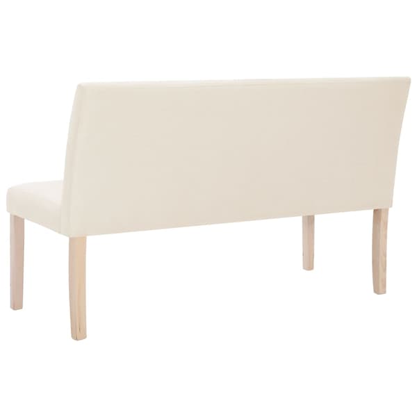 vidaXL Bänk, 139,5 cm, krämfärgad, polyester