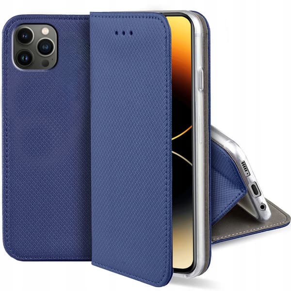 Fodral till Apple iPhone 11 Pro max SMART MAGNET BOOK STÄNGT MARINBLÅ + Glas