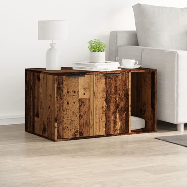 vidaXL Kattlåda antik trä 80x50x45 cm
