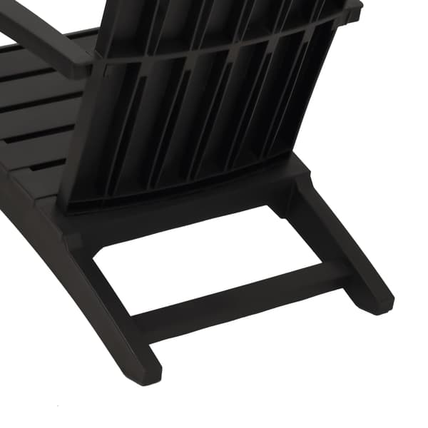 vidaXL Adirondack-puutarhatuoli, musta, polypropeeni