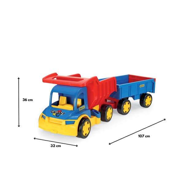 Kæmpe dumper med trailer 65100