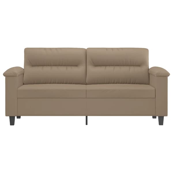 vidaXL 2-sitssoffa, Cappuccino, 140 cm, konstläder