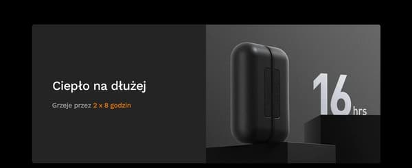 Ocoopa UT2s, 2*8 timer, 2*5000 mAh, powerbank, sort