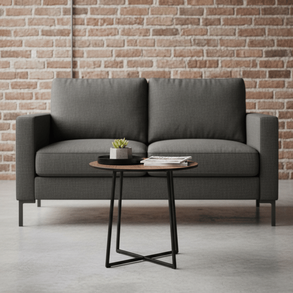 Loft Svart Runt Sidobord