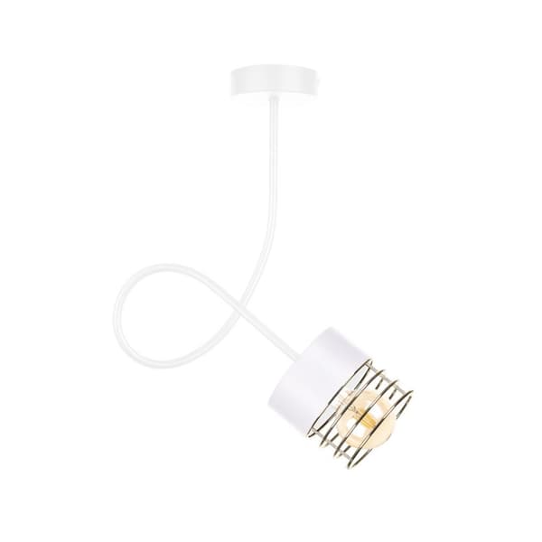 Loftlampe 1xE27 ROYAL HVID/GULD