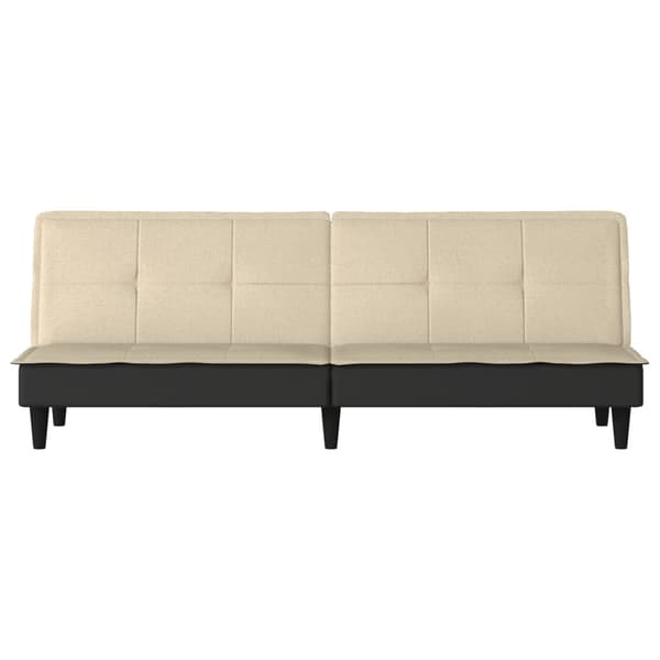 vidaXL cremefarvet stof sovesofa