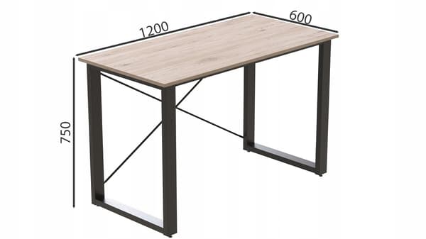 Drive skrivebordsbord 75x120x60 sort/artisan TM SMART REGALY