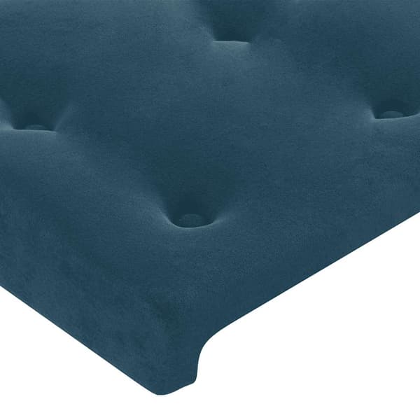 vidaXL Vingad nackstöd mörkblå 93x23x78/88 cm sammet