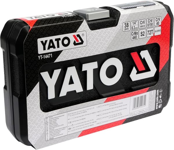 YATO værktøjssæt 1/4" 38 dele YT-14471