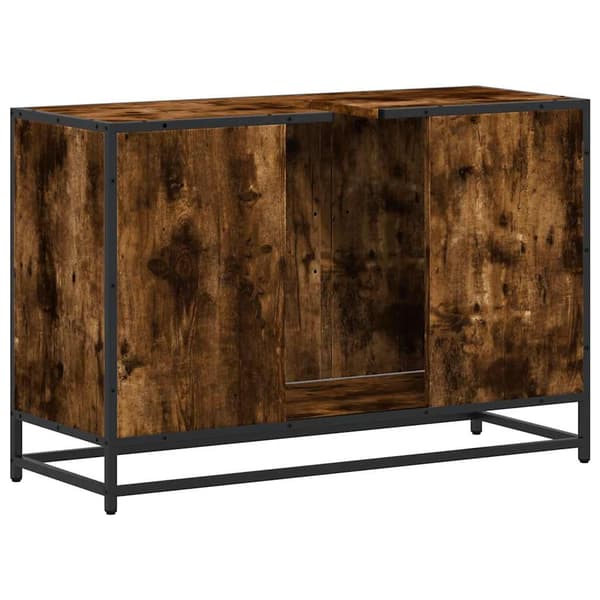 vidaXL vaskeskab røget eg 90x33x60 cm