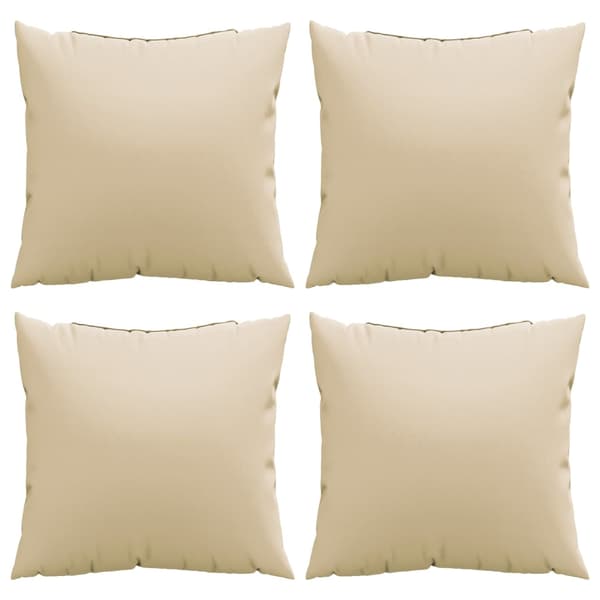 vidaXL sofahynder, 4 stk., beige, 50x50 cm, stof