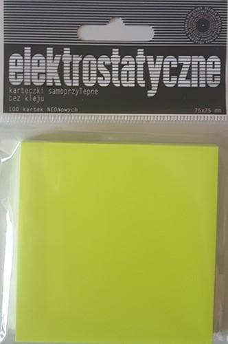 Elektrostatiska anteckningar 75x75mm 100K gula