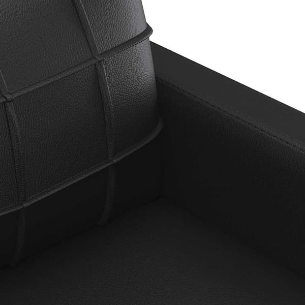 vidaXL 2-personers sofa, sort, 140 cm, kunstlæder