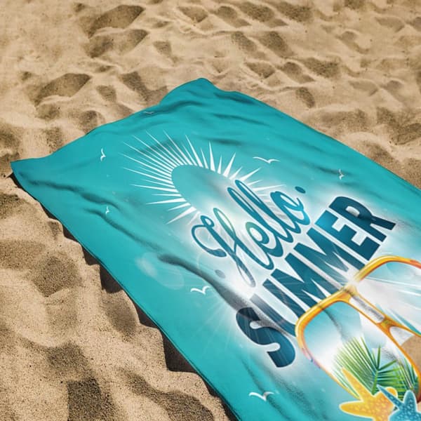 Rektangulär strandhandduk HELLO SUMMER 150x70 REC54WZ5