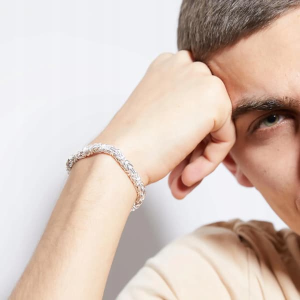 HERRSILVERARMBAND ROYAL 925 SILVER DIAMANTARMBAND
