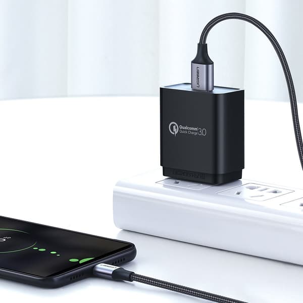 USB - mikro-USB-kabel 1m grå