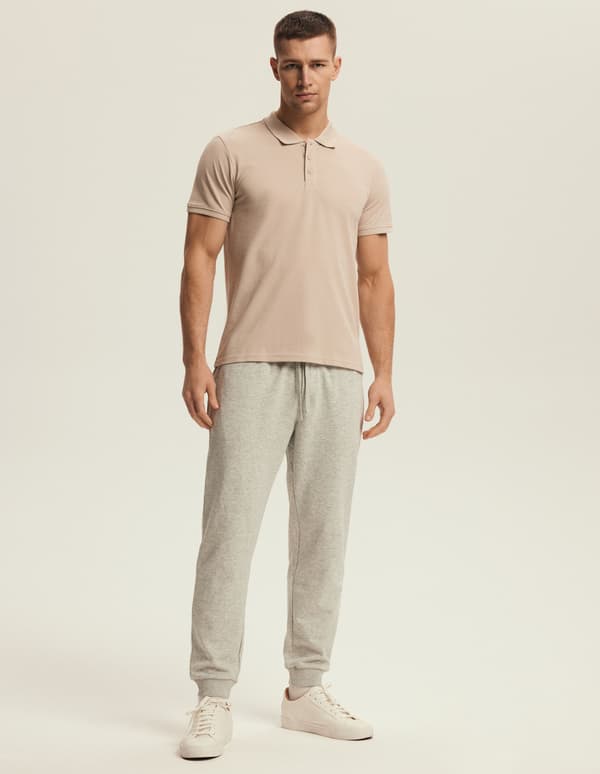 Mile Henderson herrpikétröja | Beige M