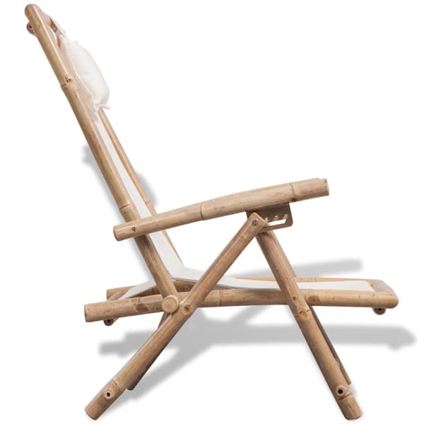 vidaXL bambus terrassestol