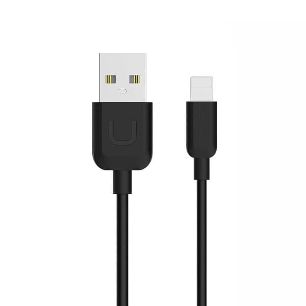 USAMS U-Turn lightning-kabel 1 mb sort/sort 2A IPUSBXD01 (US-SJ097)