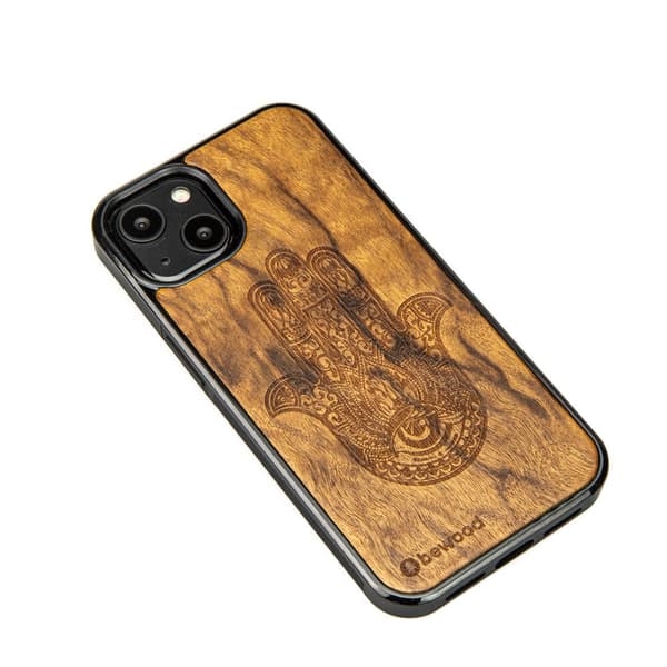 HAMSA IMBUIA puinen kuori iPhone 13:lle