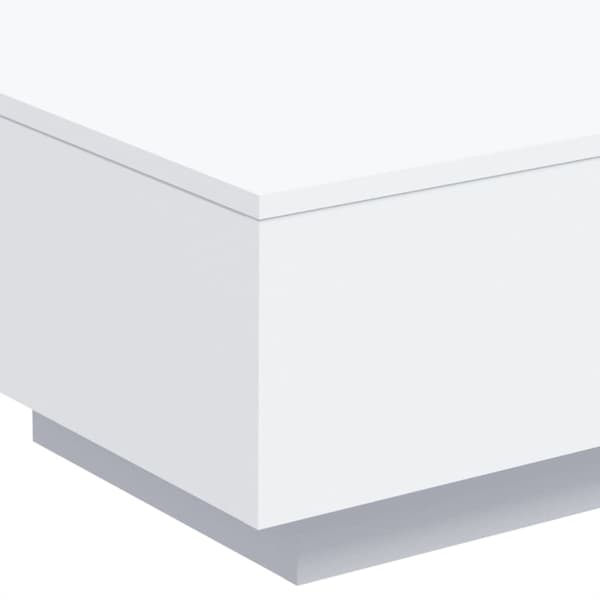 vidaXL LED-soffbord vitt 55x55x31 cm