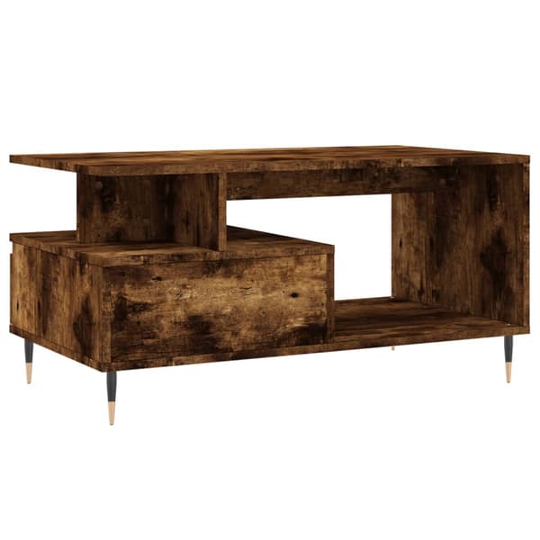 vidaXL sofabord røget eg 90x49x45 cm