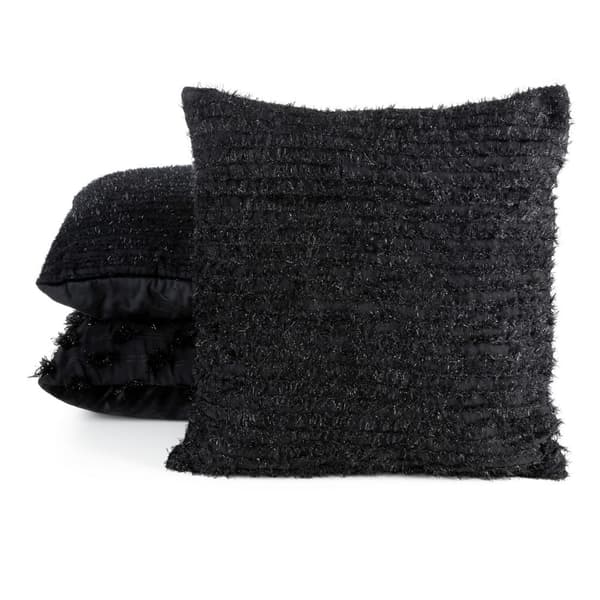 REINA pudebetræk 45x45 sorte frynser