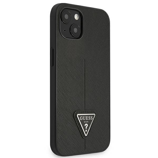 Guess Saffiano Triangle Logo-skal till iPhone 13 mini, svart