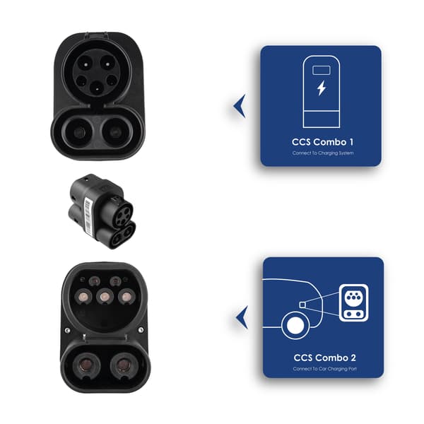 EVSE CCS1 / CCS2 Akyga AK-SC-E11 Combo 1 / Combo 2 250A biladapter