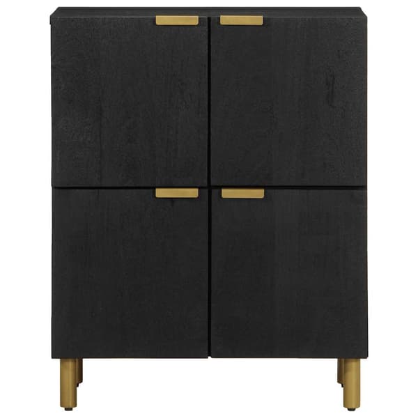 vidaXL skab, sort, 60x33x75 cm, træbaseret materiale