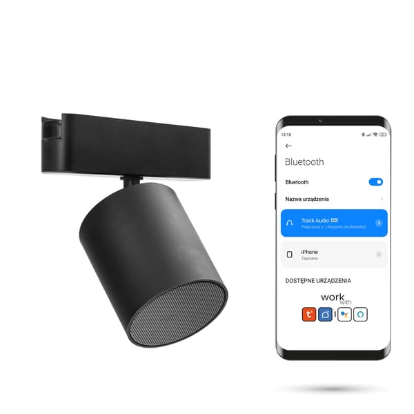 Bluetooth-højttaler til magnetiske skinner SLIM TRACK 24VDC