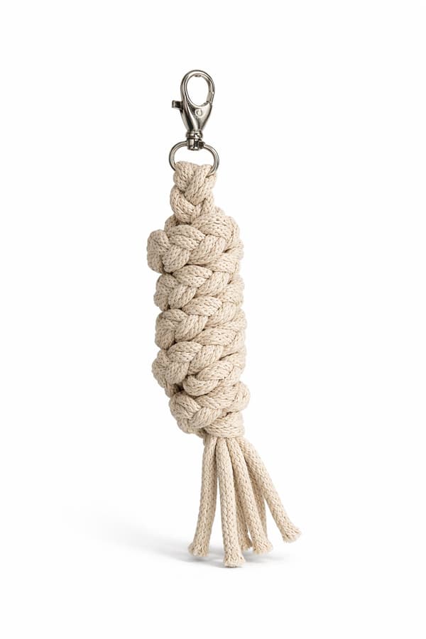 Käpphästkoppel flätat rep - beige