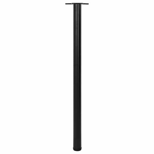 4 højdejusterbare bordben, sorte, 1100 mm