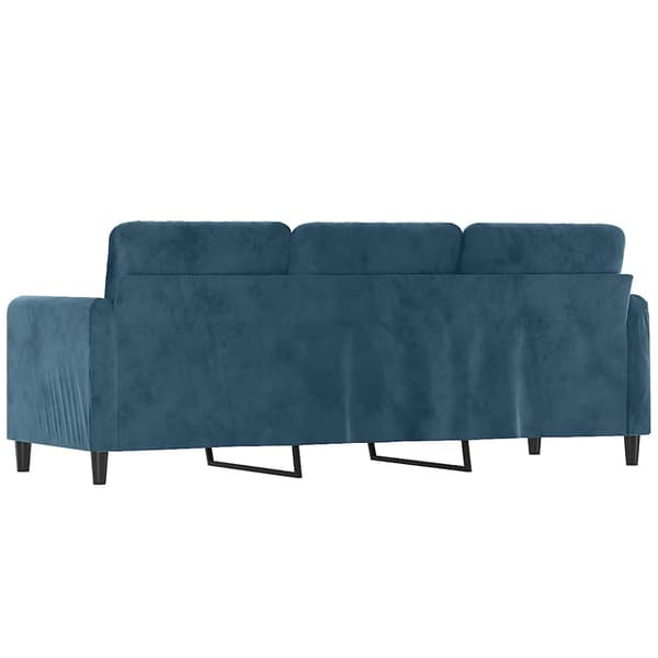vidaXL 3-sitssoffa blå 180 cm klädd i sammet
