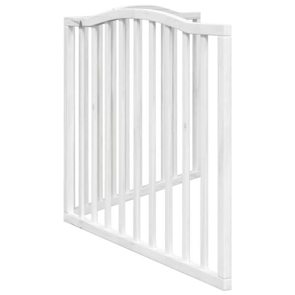 vidaXL foldbart sikkerhedsgitter til hunde, 2 paneler, hvid, 160 cm